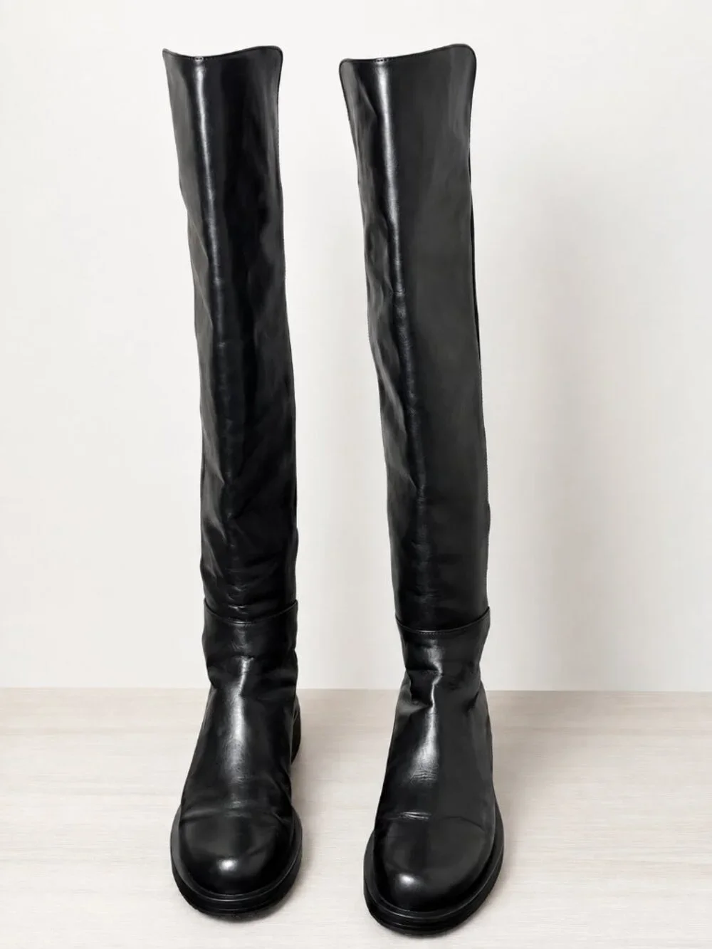 Stuart Weitzman Women's 5050 Black Bold Over The Knee Boots Sz 6.5